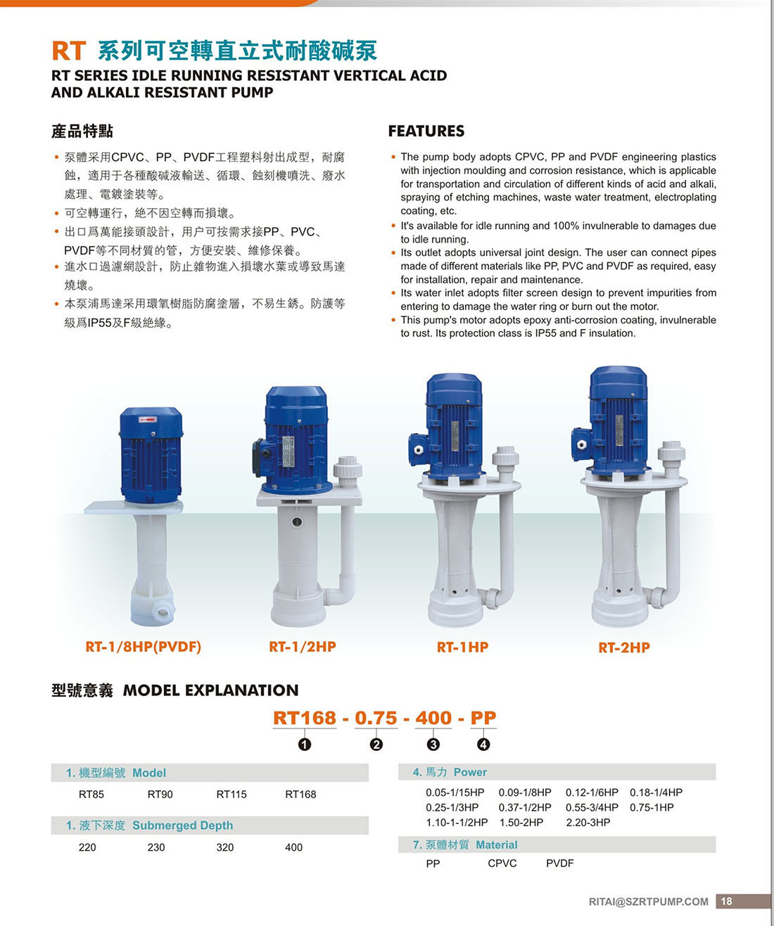 WD-RT可空转直立式耐酸碱泵18